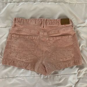 american eagle blush pink corduroy shorts